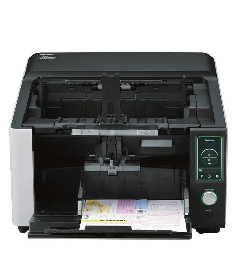 Scanner fi-8950 com papéis de diferentes tamanhos