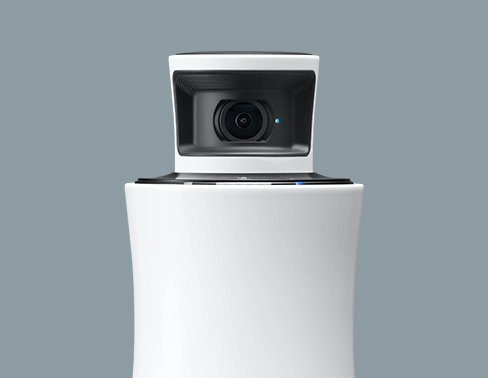 Nahaufnahme der Konferenzkamera des Ricoh 360 Meeting Hub