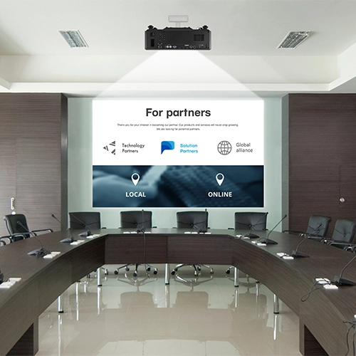 Ricoh high-end laser projector in a boardroom