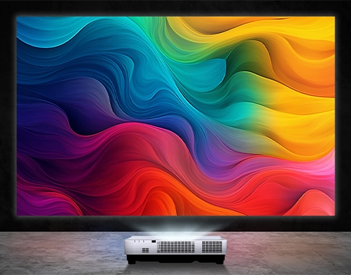 Ricoh ultra short throw laser projector rich colours